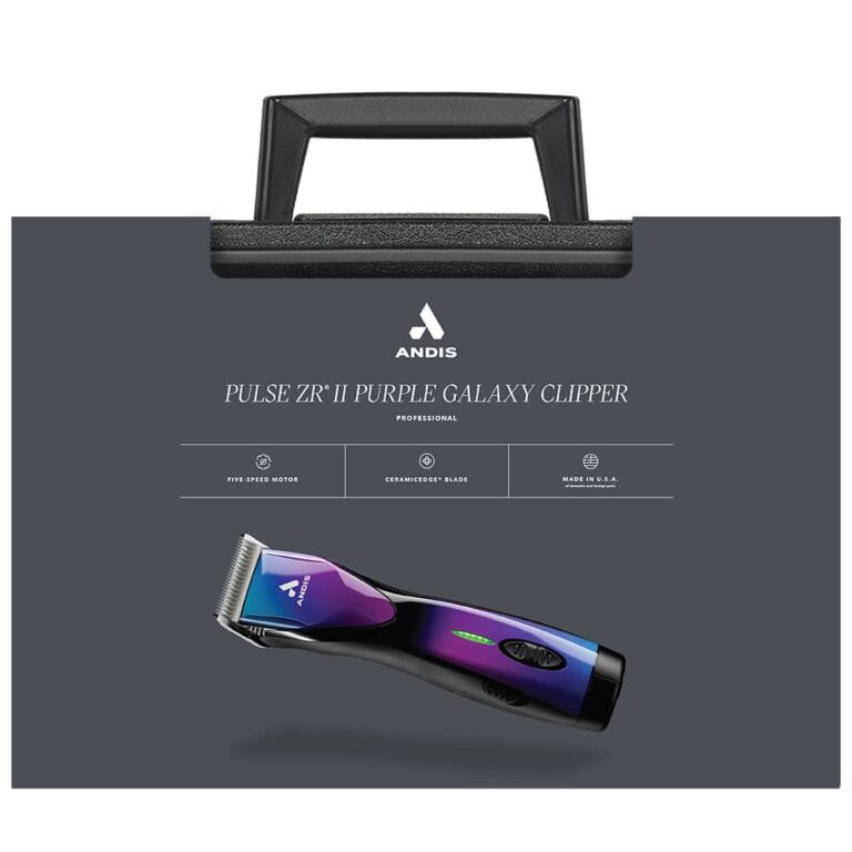 Andis PULSE ZR II Clippers with Detachable Blade- Purple Galaxy