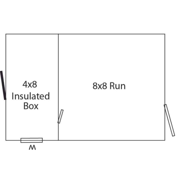 8x12 Dog Kennel Floor Plan
