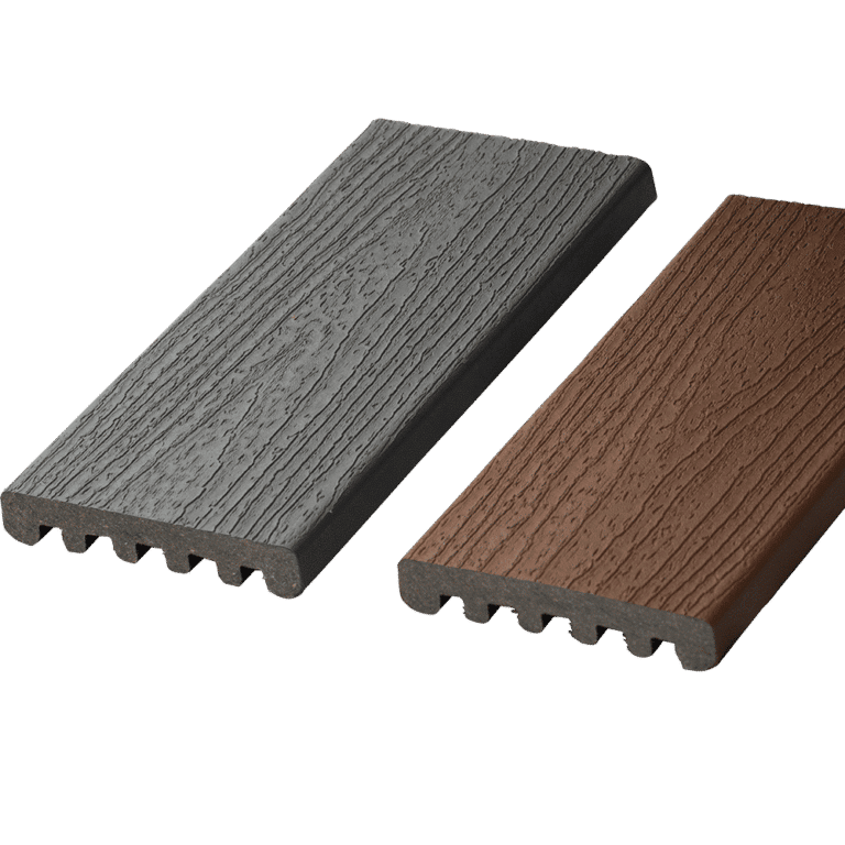 decking color options one gray and one brown