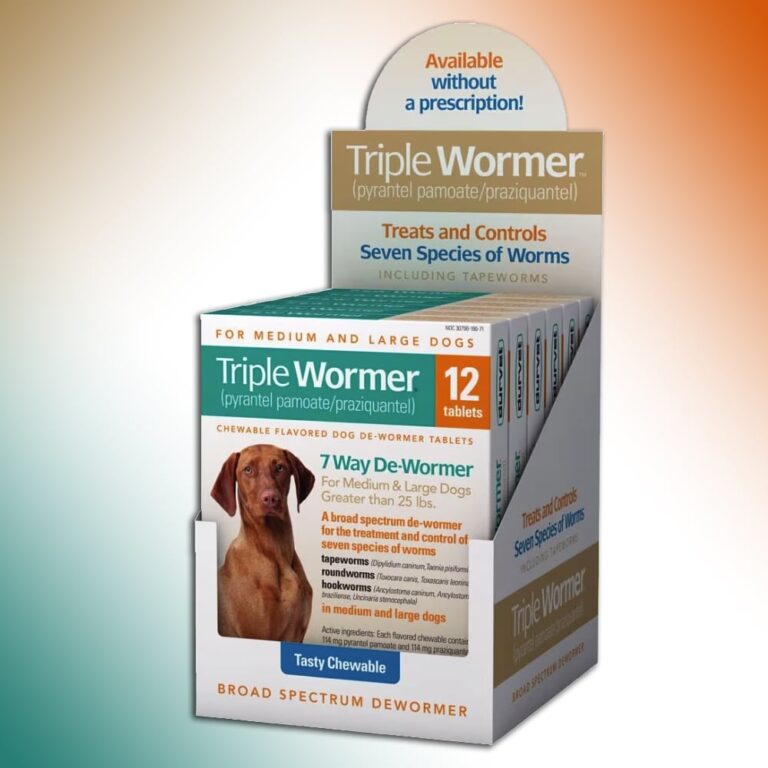Durvet Triple Wormer for Medium to Large Dogs- 25 lb+