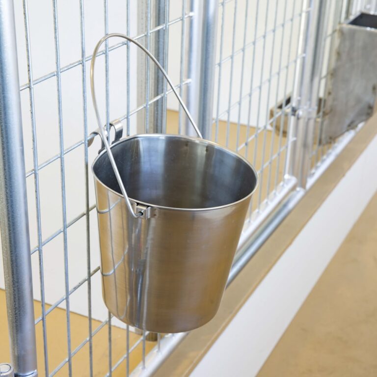 Stainless Steel Flat Sided Water Bucket w/Hooks